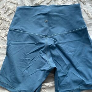 Blue Lululemon biker shorts (6inch) Size 8